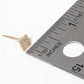 18k Gold Dipped CZ Pave Square Post Stud Earrings