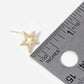 18k Gold Dipped CZ Pave Star Post Stud Earrings