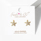 18k Gold Dipped CZ Pave Starfish Post Stud Earrings