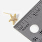 18k Gold Dipped CZ Pave Starfish Post Stud Earrings