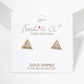 18k Gold Dipped CZ Pave Triangle Post Stud Earrings