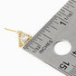 18k Gold Dipped CZ Pave Triangle Post Stud Earrings