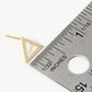 18k Gold Dipped CZ Pave Triangle Post Stud Earrings