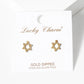 18k Gold Dipped Star Of David Post Stud Earrings