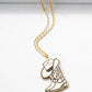 18k Gold Dipped Cowgirl Boot And Hat Pendant Necklace
