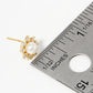 18k Gold Dipped Dainty Flower CZ Glass Pearl Post Stud Earrings
