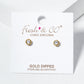 18k Gold Dipped Delicate CZ Stone Post Stud Earrings