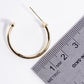18k Gold Dipped Designer Inspired Open Hoop Earrings