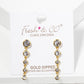 18k Gold Dipped Graduated Bezel CZ Drop Post Earrings