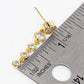18k Gold Dipped Graduated Bezel CZ Drop Post Earrings
