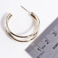 18k Gold Dipped Metal Triple 30mm Open Hoop Earrings