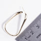 18k Gold Dipped Organic Shape 30mm Open Hoop Earrings