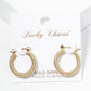 18k Gold Dipped Textured Bold 20mm Leverback Hoop Earrings