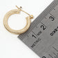 18k Gold Dipped Textured Bold 20mm Leverback Hoop Earrings