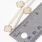 18k Gold Dipped Three 10mm Mother Of Pearl Quatrefoil Pendant Necklace