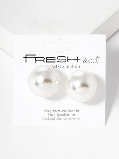 18mm Pearl Post Stud Earrings