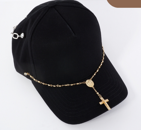 Cap & Pin Rosary Chain Accessory