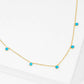 Diamond By The Yard Necklace / Bezel cubic zirconia Station