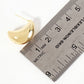 Polished Brass 20mm Puffy Hollow Teardrop Hoop Earrings