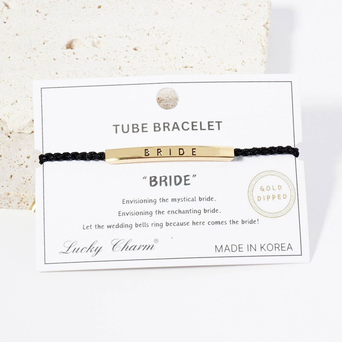 Inspirational Messages "Bride" Tube Bar Bracelet