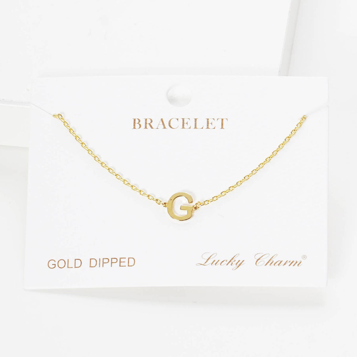 Gold Plated Initial Letter Bracelet