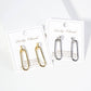 LINK CHAIN DANGLE DROP POST EARRINGS / 18K GOLD DIPPED
