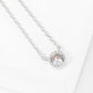 Minimalist Solitaire Cubic Zirconia Pendant Necklace