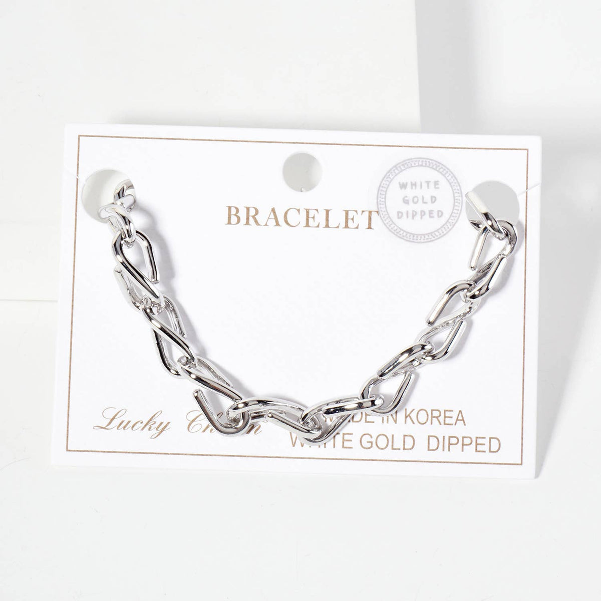 Minimalist Twisted Link Chain Bracelet