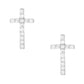 Gold Petite Cross Stud Earrings