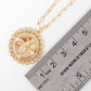 Gold Plated Bee Coin Charm Necklace