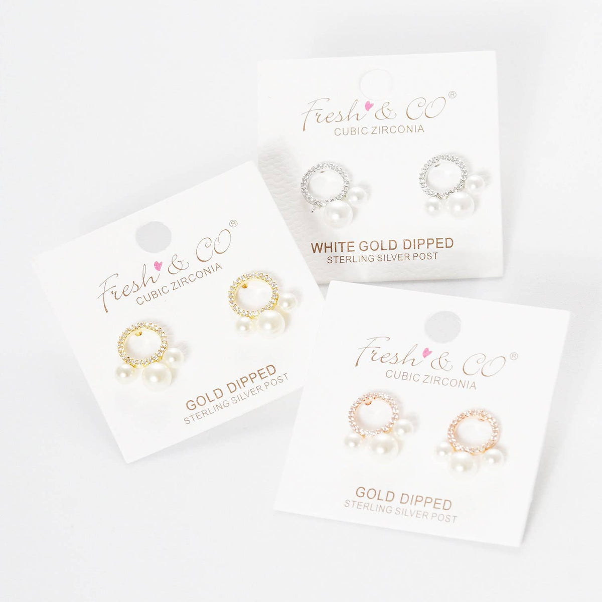 Gold Pearl Drop Huggie Earrings