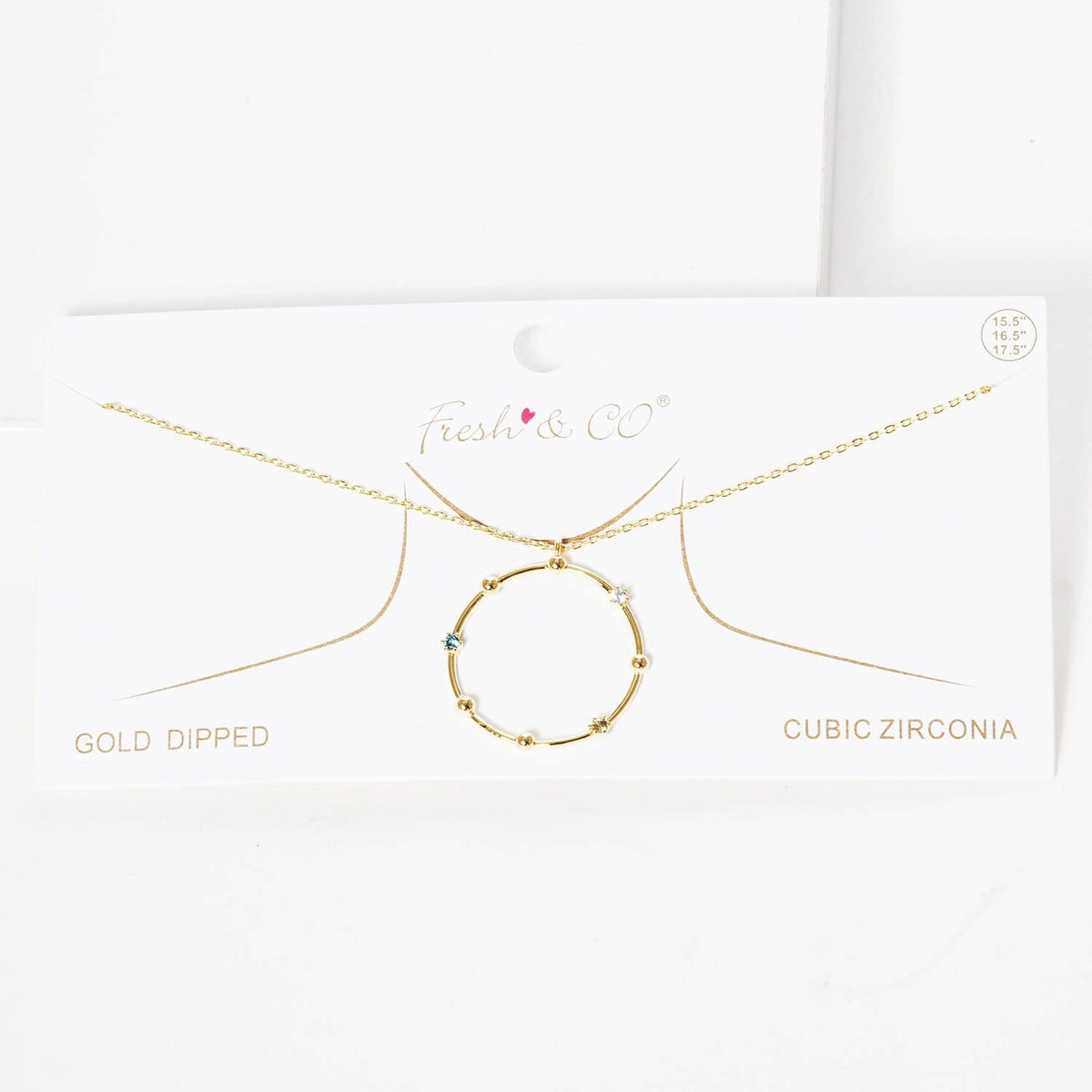 Gold Beaded Ring Necklace