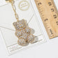 Cubic Zirconia Teddy Bear Bag Charm & Keychain