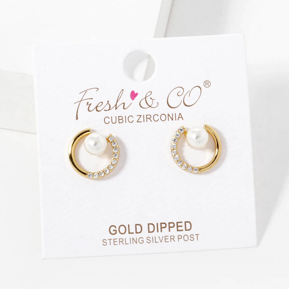 Freshwater Pearl Round Stud Earrings