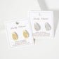 Polished Brass Teardrop-Shaped Stud Earrings