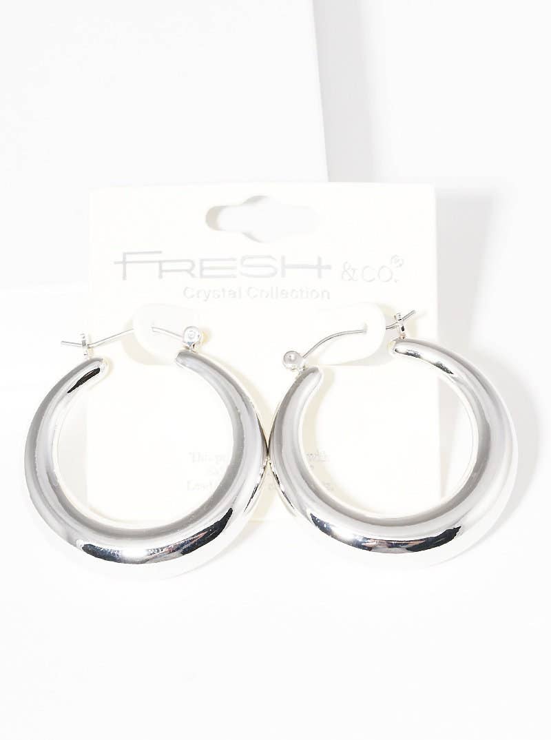 Chunky Oval Hoop Earrings