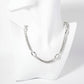 Five Oval-Chain Accents Wheat-Chain Necklace