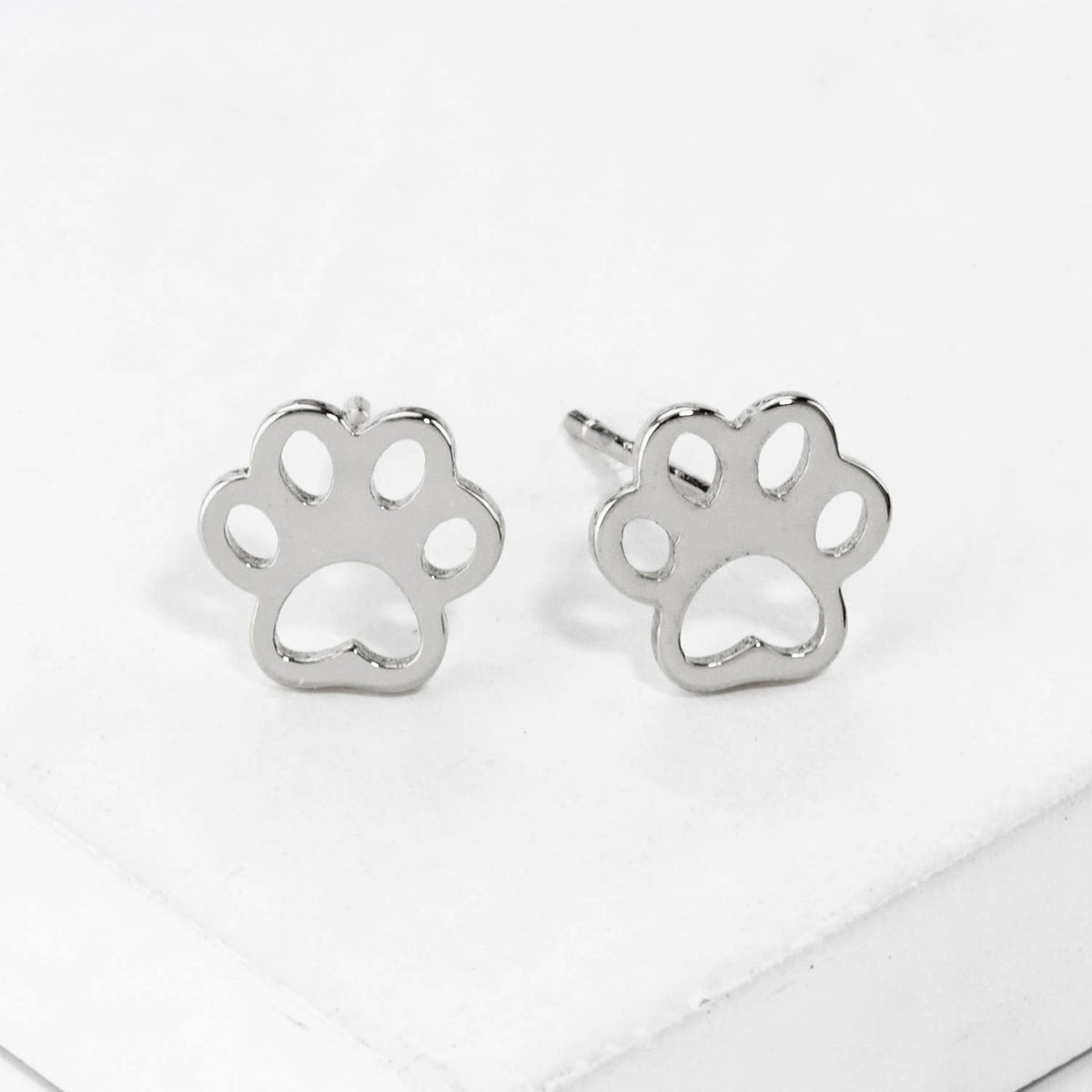 Dainty Paw Print Stud Earrings
