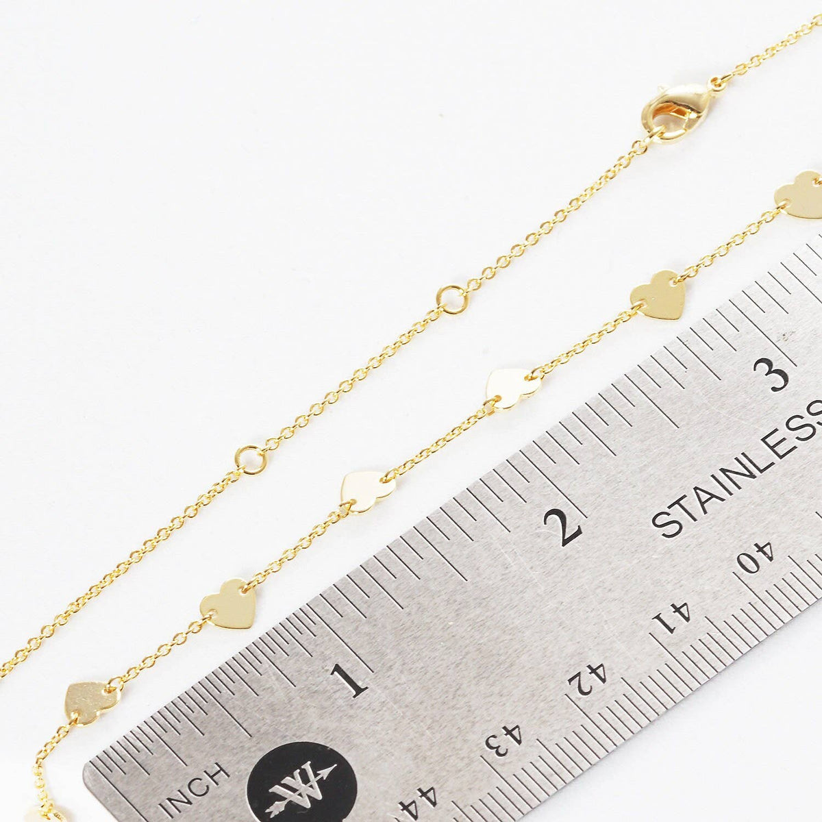Gold Plated Floating Heart Charm Necklace