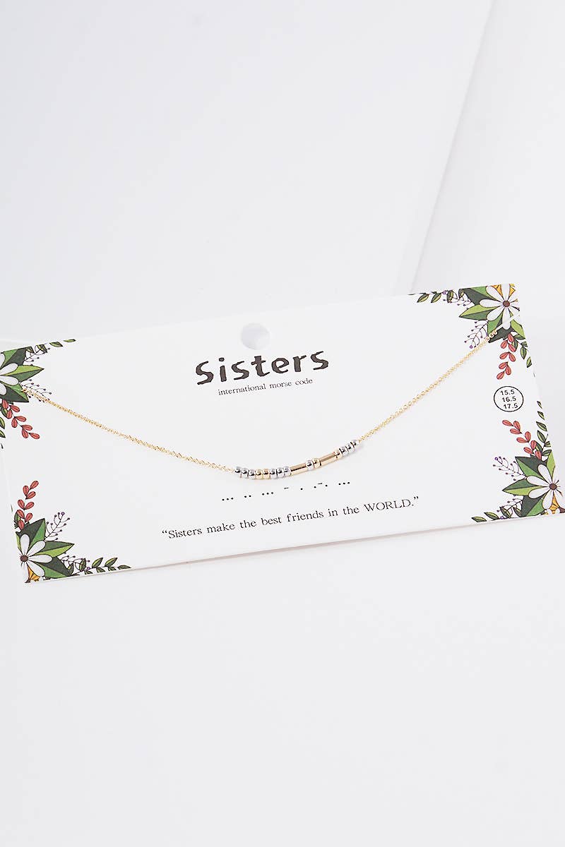 Gold Plated Morse Code Necklace