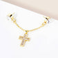 Cubic Zirconia Cross "Cap & Pin" Hat Chain Accessory