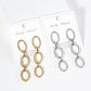 18K Gold Dipped Link Chain Drop Statement Earrings