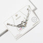 Cubic Zirconia Carabiner CROSS Paperclip Chain Anklet