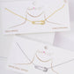 Gold Cubic Embedded Safety Pin Necklace