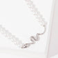 Gold Plated Pearl Serpent Necklace