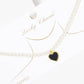 Gold Plated Heart Pearl Necklace