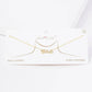 Gold Cubic Mrs. Cursive Necklace