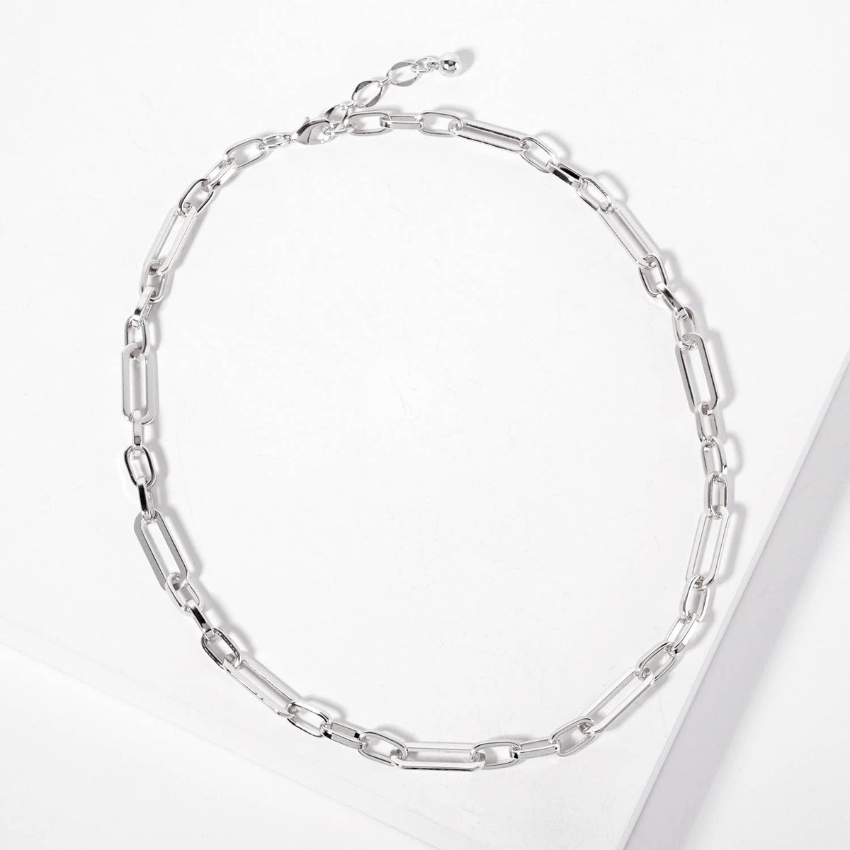 18K-Gold-Dipped 19-10mm Paperclip Chain Necklace