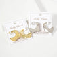 Polished 25mm Wavy Organic 18K-Gold-Dipped Hoop Earrings