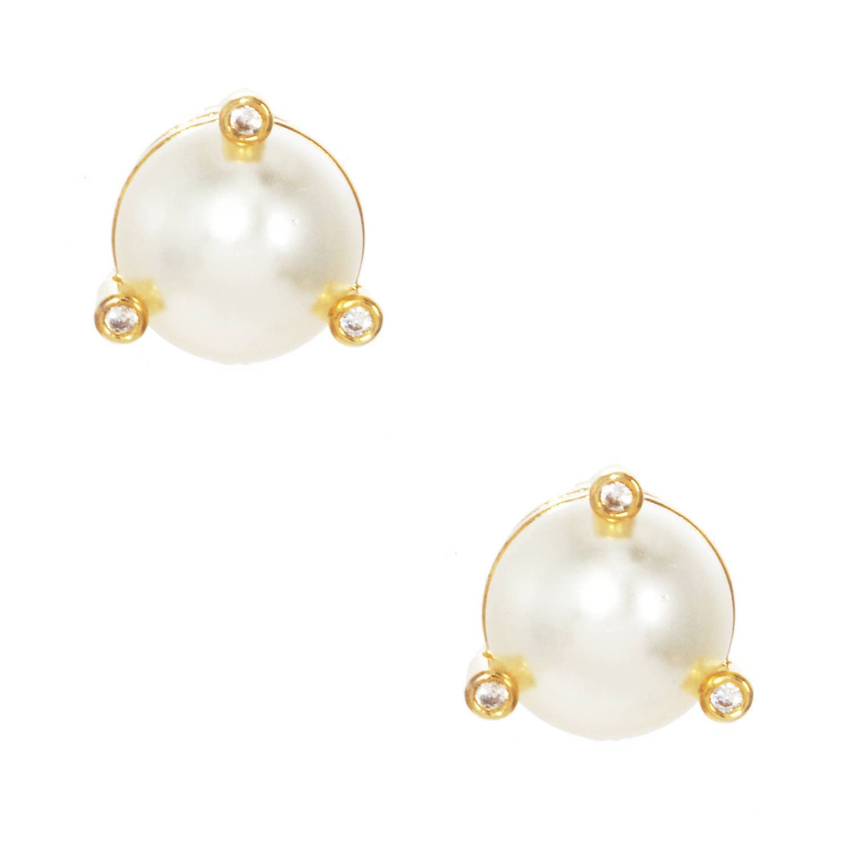 Bridesmaid Proposal Pearl & Crystal Stud Earrings